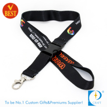 Wholesale Low Price Pure Color Flat Polyester Lanyard